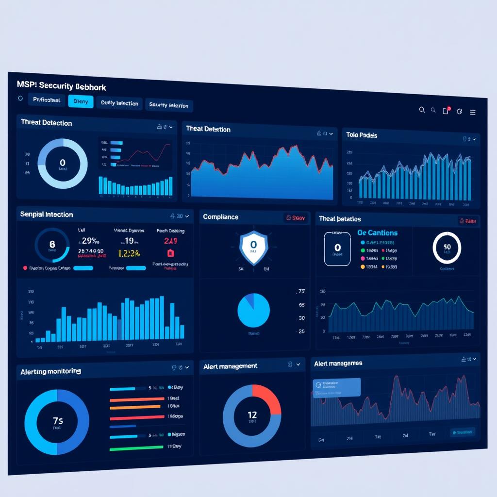 Cybersecurity monitoring dashboard used by Swedish MSPs