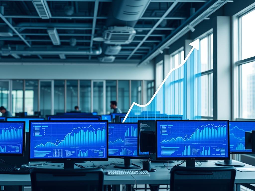 Datavisualisering som visar explosion av data inom AI IT-modernisering