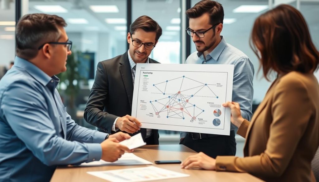 Diagram showing artificial intelligence visual inspection neural network architecture in office setting