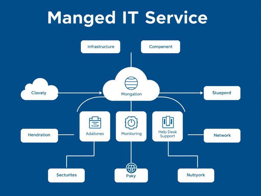 Diagram showing the structure of managed IT services in Sweden
