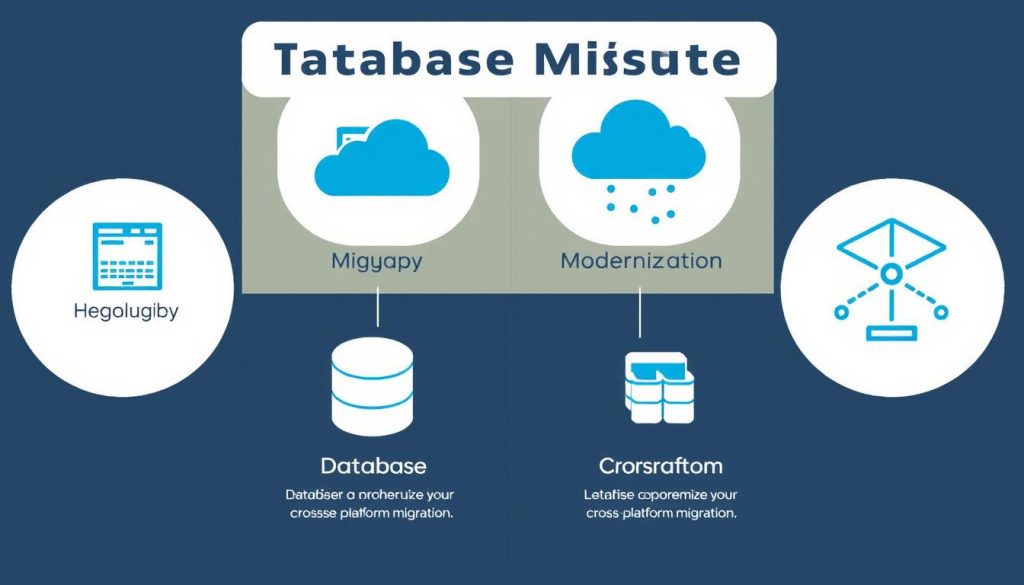 Different types of database migration approaches illustrated