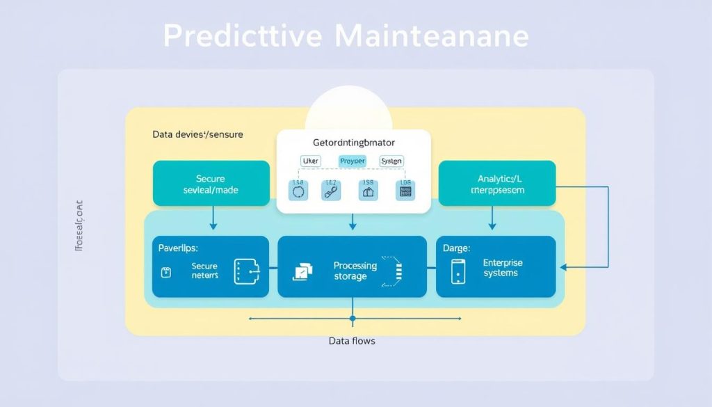 Enterprise predictive maintenance architecture diagram showing system components and data flow