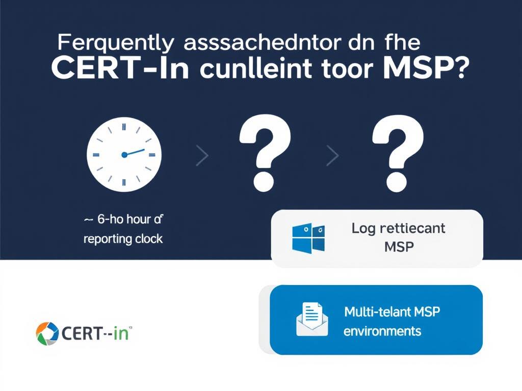 Frequently asked questions about CERT-In compliance for MSPs Frequently asked questions about CERT-In compliance for MSPs
