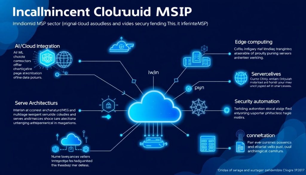 Future trends in Cloud MSP India showing AI, multi-cloud, and edge computing