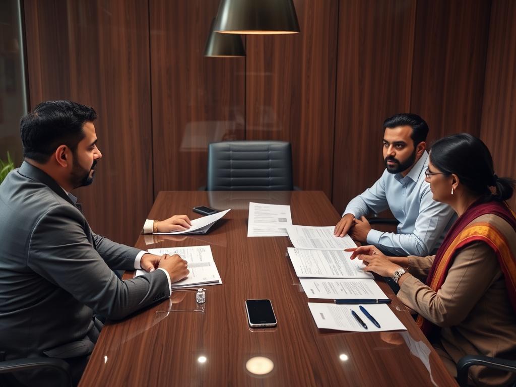 Governance meeting showing MSP and client executives discussing cybersecurity strategy