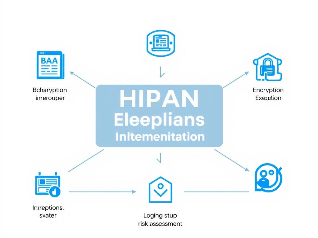 HIPAA cloud compliance implementation diagram for healthcare SaaS