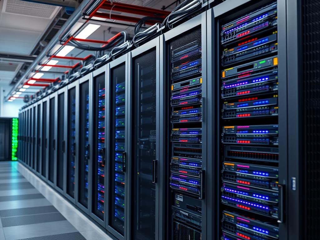 IT Infrastructure Services in Bangalore showing server room and network equipment