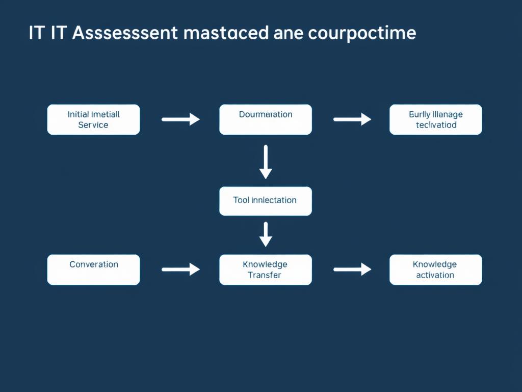 IT assessment and onboarding process diagram for Swedish managed services