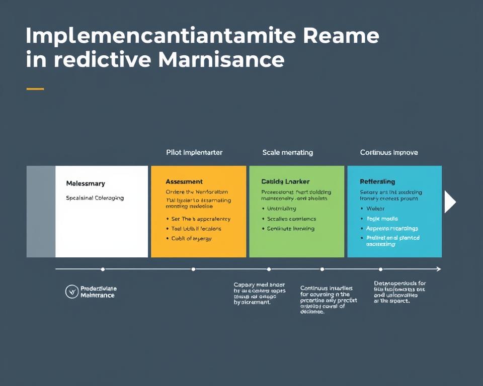 Implementation roadmap for predictive maintenance showing key phases and milestones