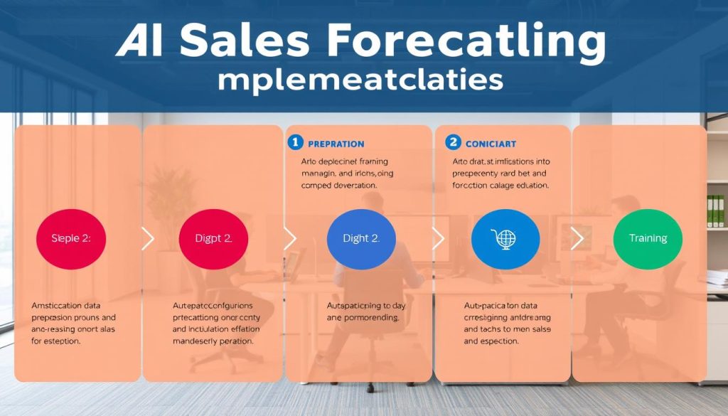 Implementeringsprocess för AI försäljningsprognos i kontorsmiljö