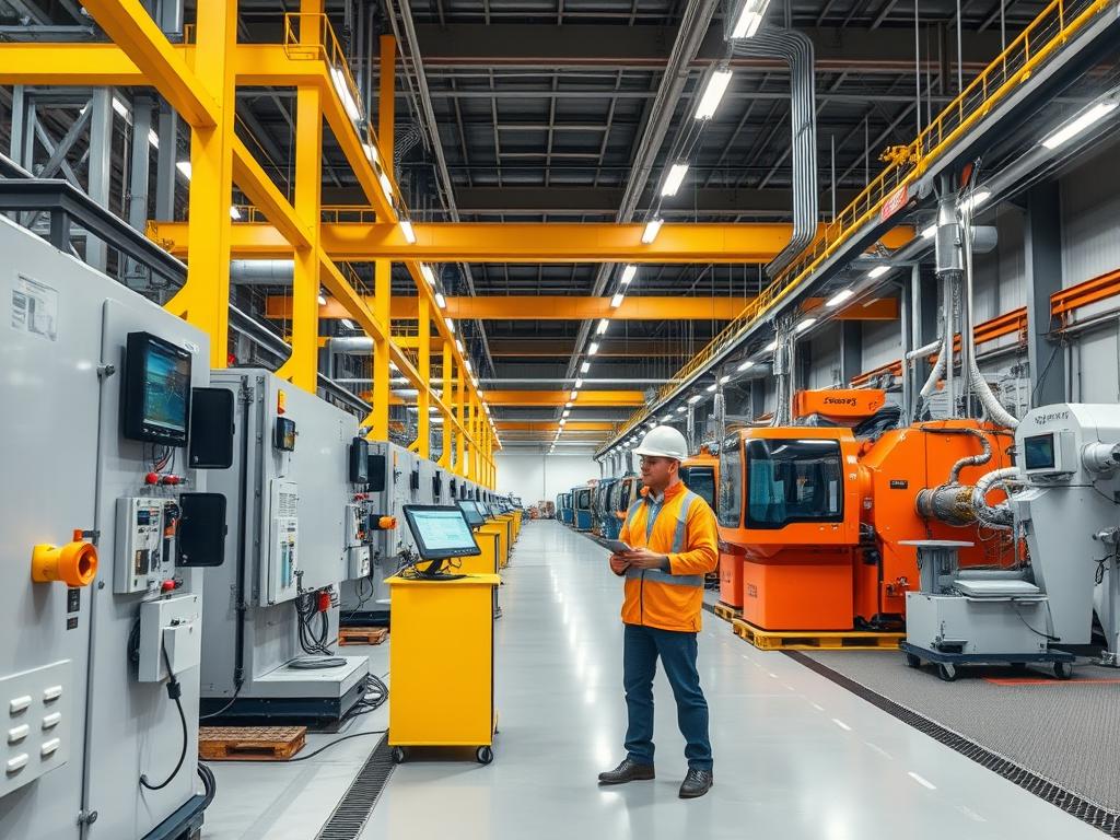 Industrial facility with condition monitoring system implementation