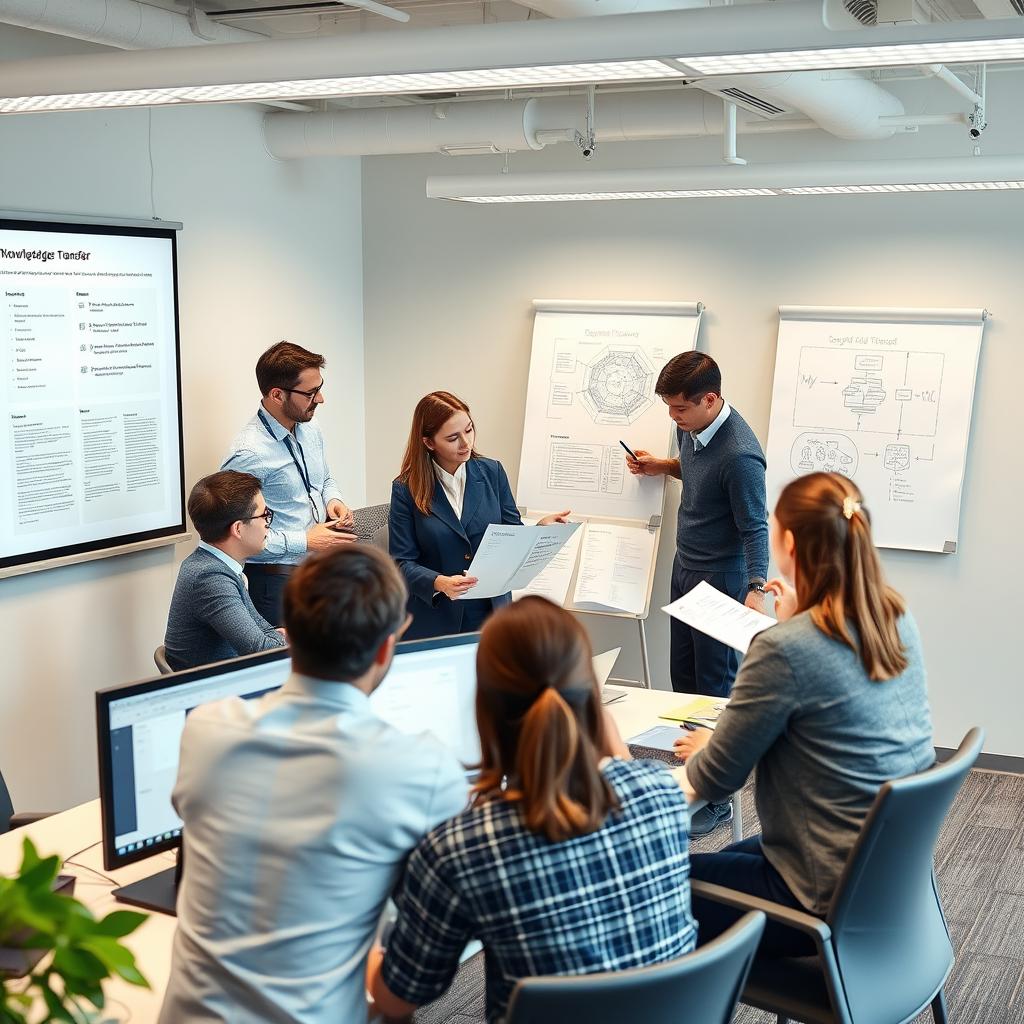 Knowledge transfer session between internal IT team and Swedish MSP specialists