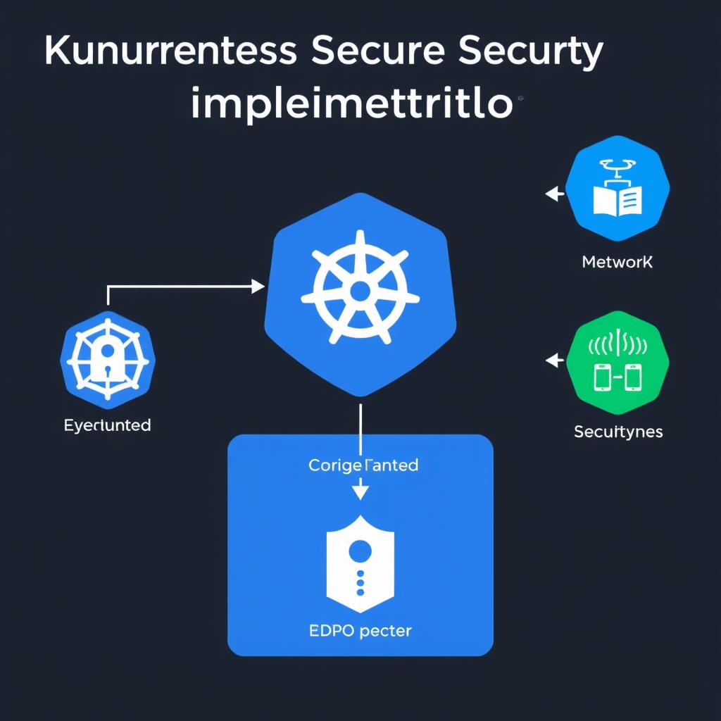 Kubernetes security implementation showing RBAC, network policies, and security scanning