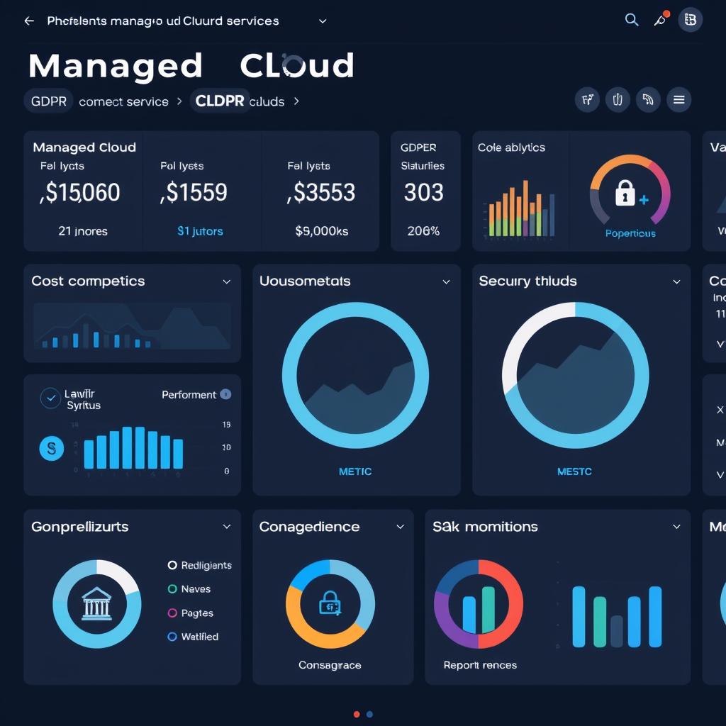 Managed cloud services dashboard showing European cloud operations