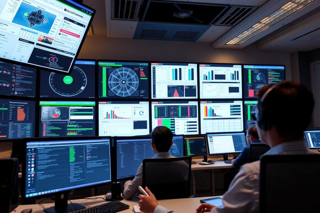 Modern Security Operations Center monitoring cybersecurity threats in Bangalore