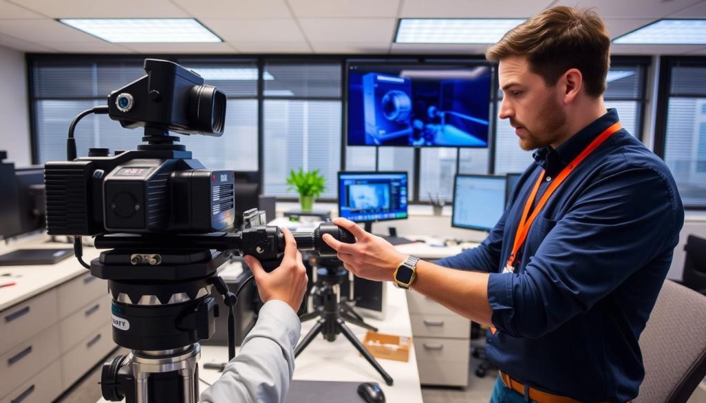 NDT technician training with advanced equipment