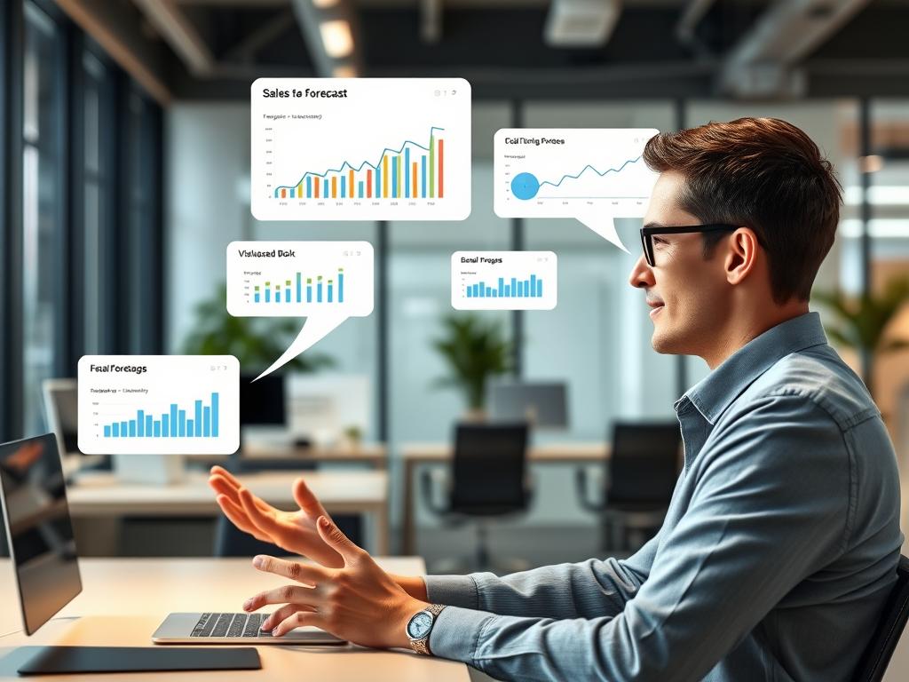 Naturligt språkgränssnitt för AI försäljningsprognos i kontorsmiljö