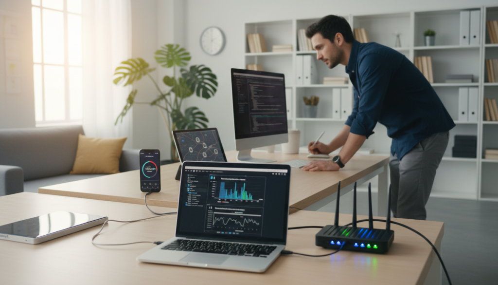 Nätverkstest på olika enheter och router-test Nätverkstest på olika enheter och router-test
