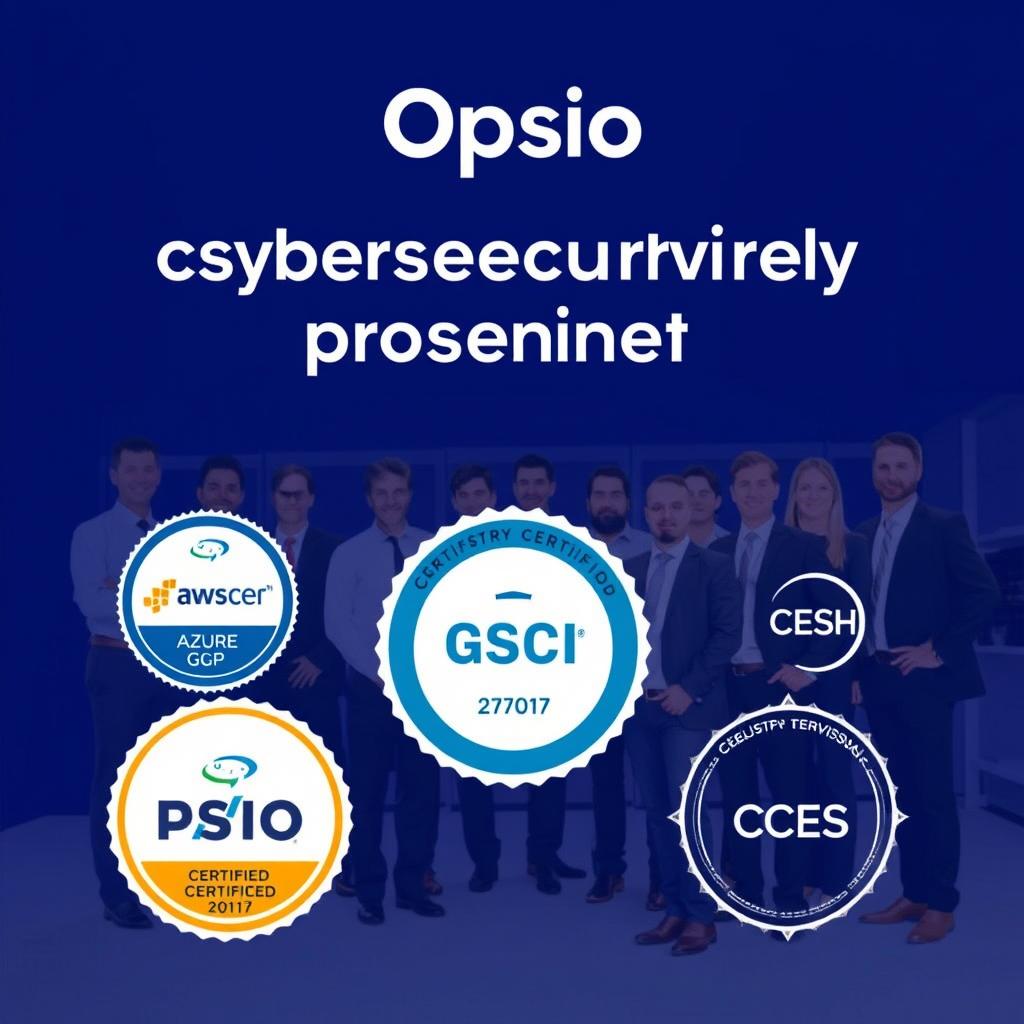 Opsio's certified cybersecurity professionals with industry certifications