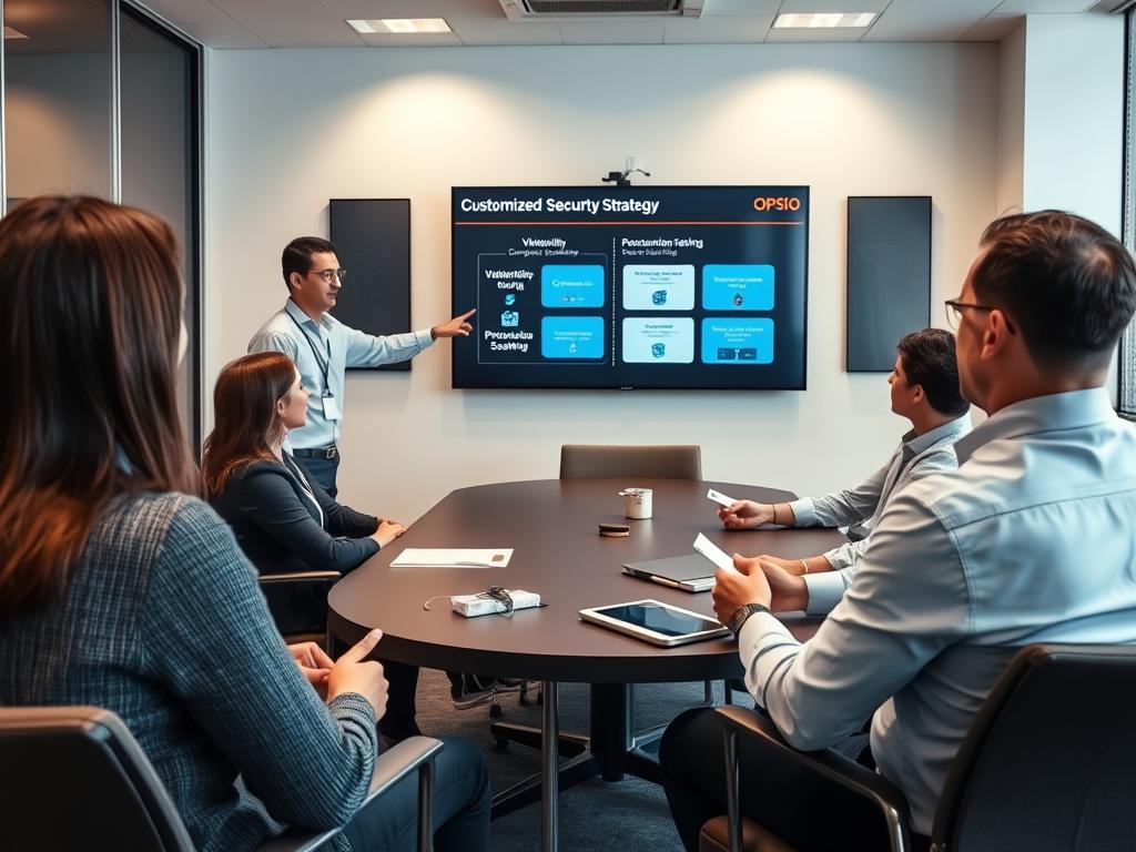 Opsios konsult presenterar en anpassad säkerhetsstrategi för kunder i kontorsmiljö