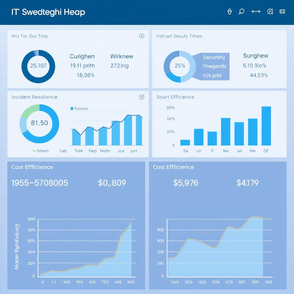 Performance dashboard showing improved IT metrics for Swedish business
