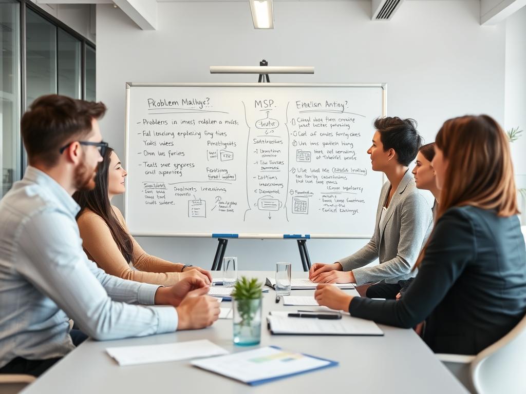 Problem-solving session between Swedish client and MSP team addressing challenges