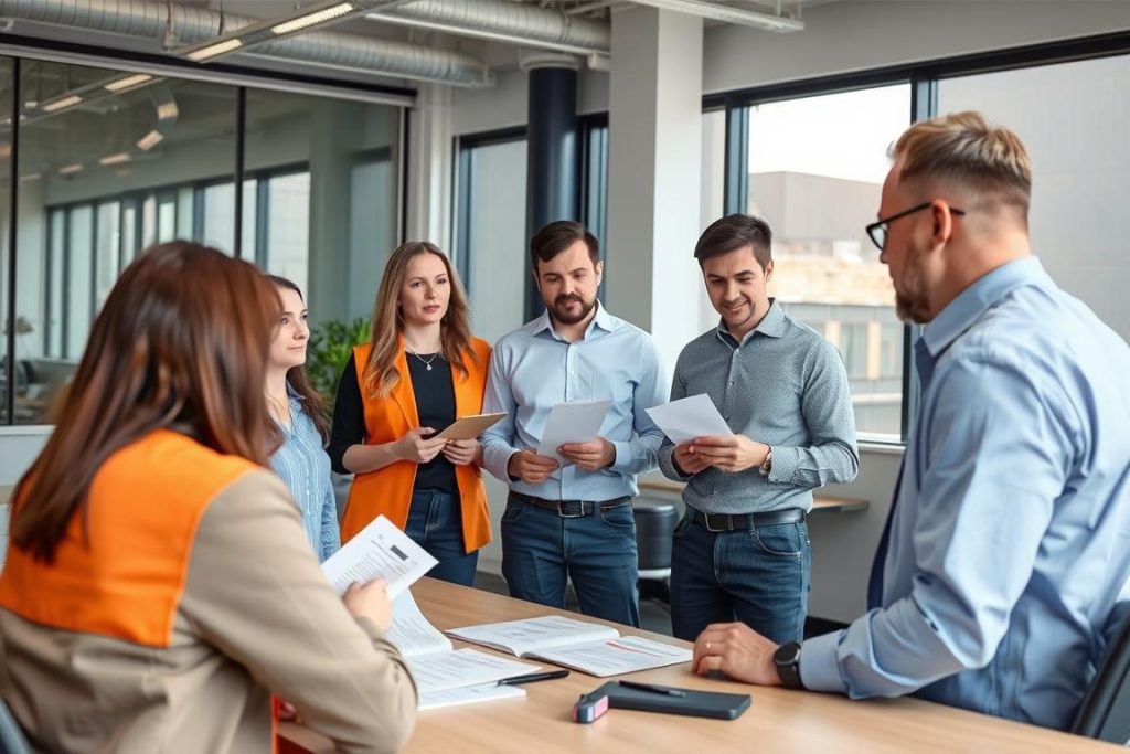 Quality team being trained on new visual inspection equipment