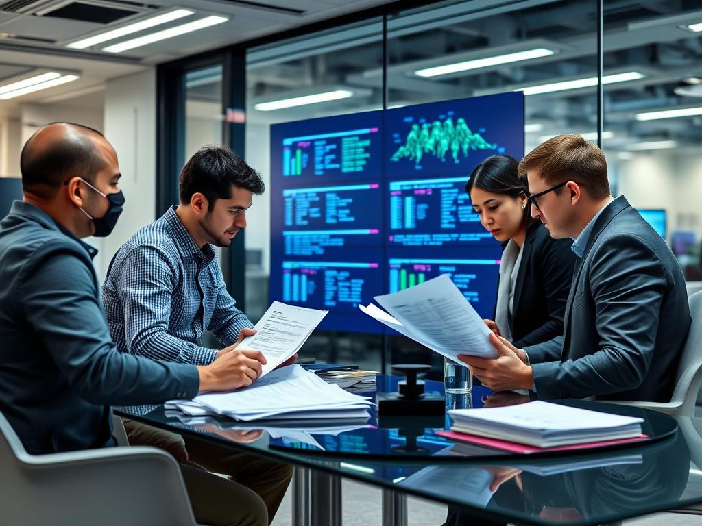 Säkerhetsteam som genomför en nulägesanalys av cybersäkerhet