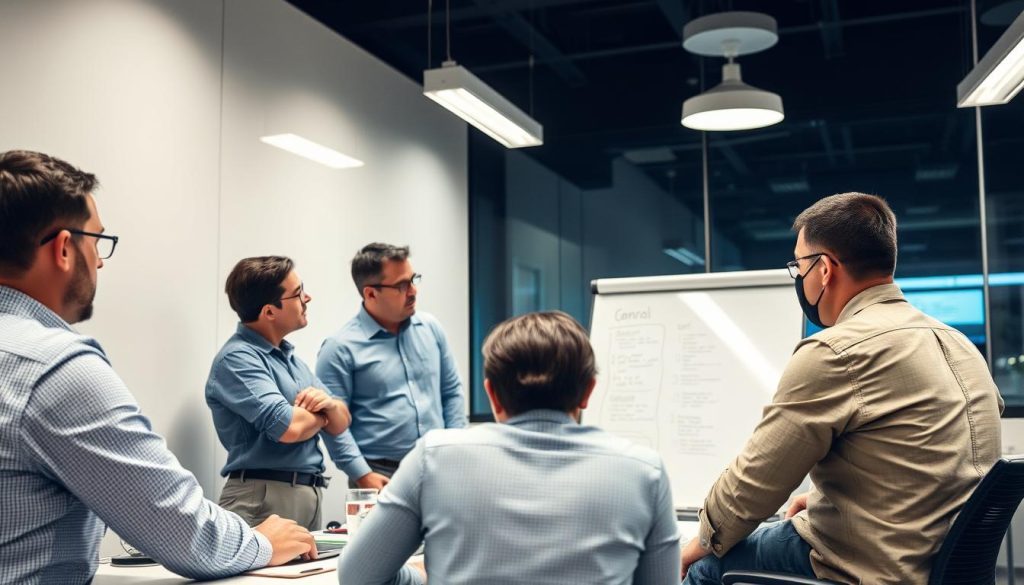 Security team addressing challenges in cloud security automation implementation