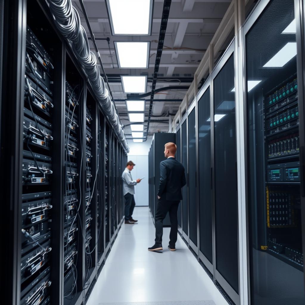 Server infrastructure being managed in a Swedish data center