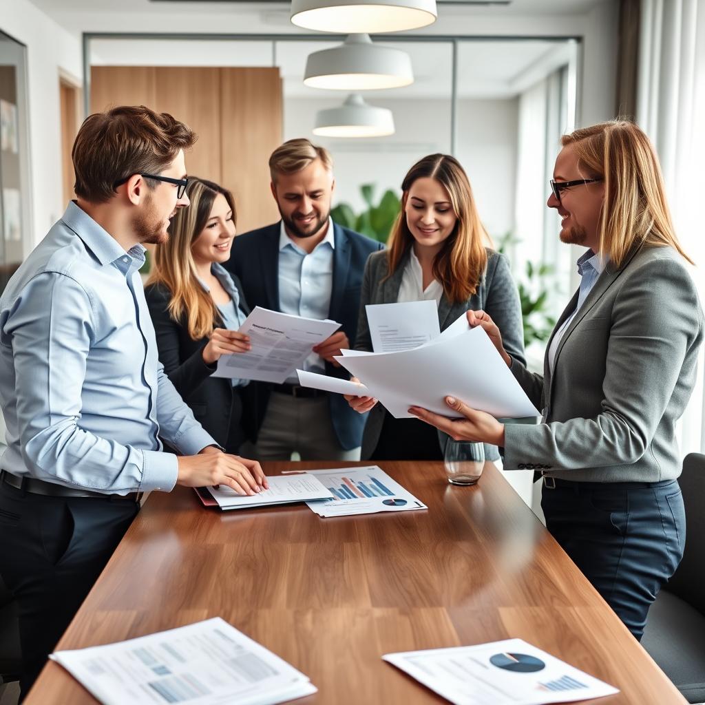 Swedish business leaders discussing digital strategy with IT advisors