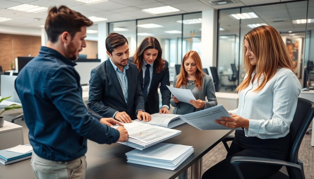 Team collaborating on cloud-based visual inspection platform