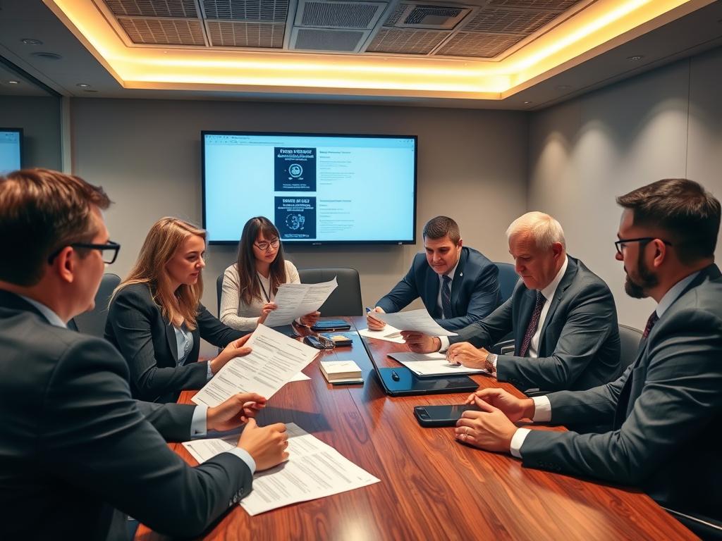 Team evaluating cybersecurity vendor proposals