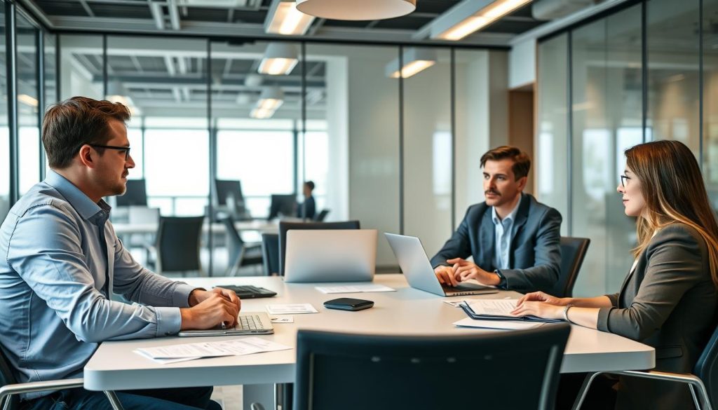 Team implementing multi-cloud security solutions in an operational environment