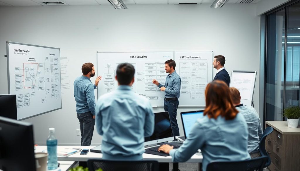 Team som arbetar med implementering av NIST Cybersecurity Framework