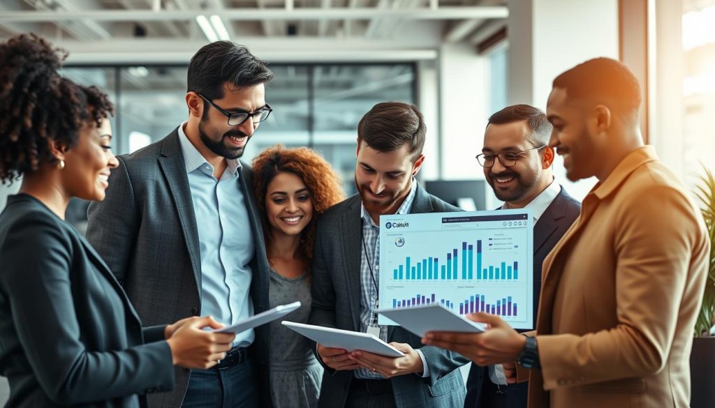 Team som arbetar med kostnadsoptimering i molnet