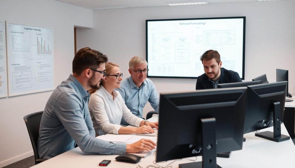 Team som implementerar demand forecasting system