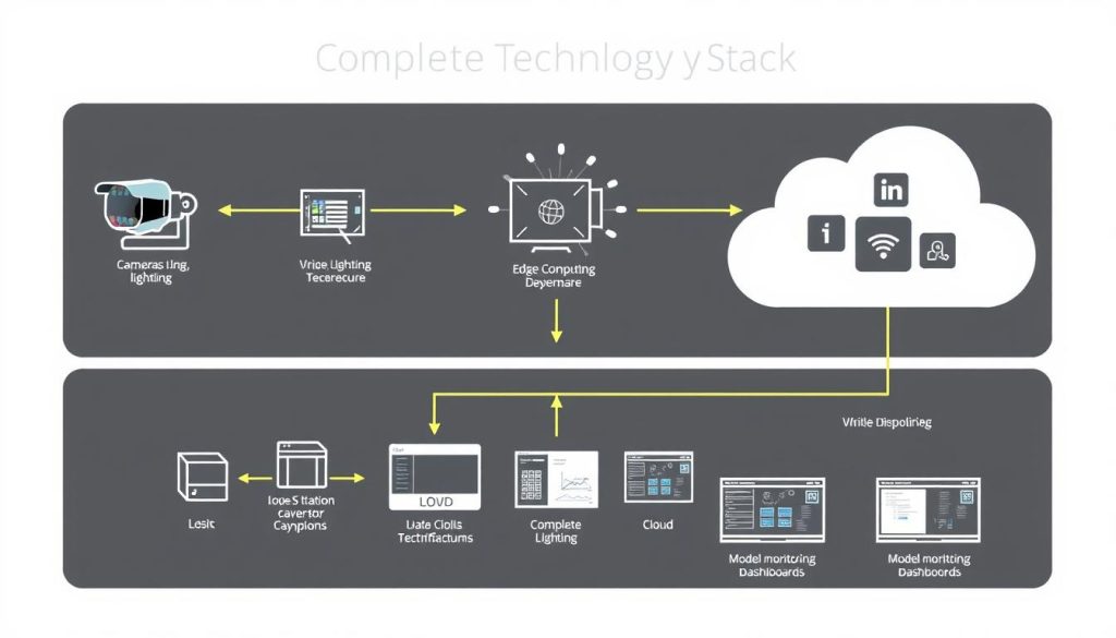 Technologie-Stack für visuelle Inspektion mit Kameras und Beleuchtung