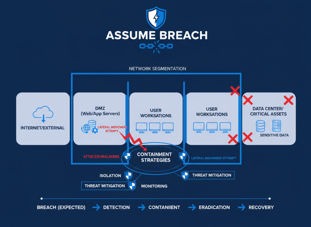 Assume breach security model showing network segmentation