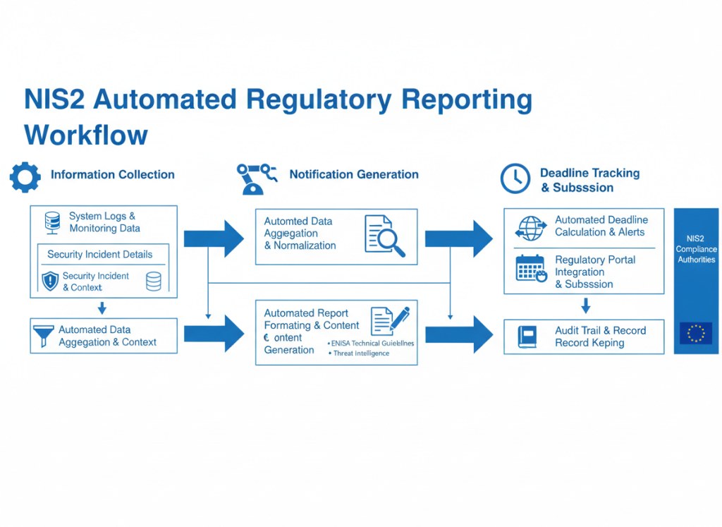 Automated regulatory reporting workflow for NIS2 compliance