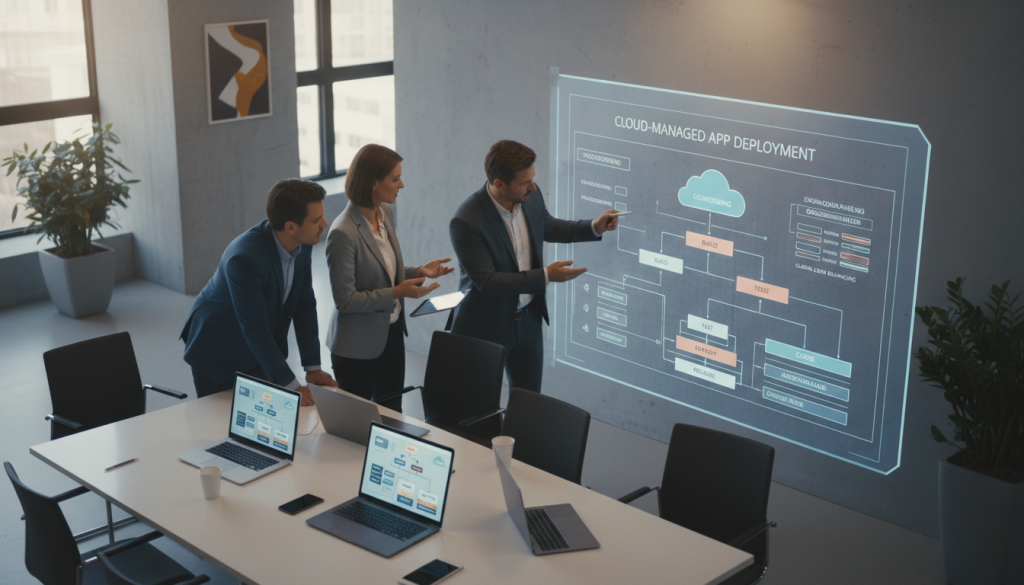 Cloud managed application deployment workflow Cloud managed application deployment workflow