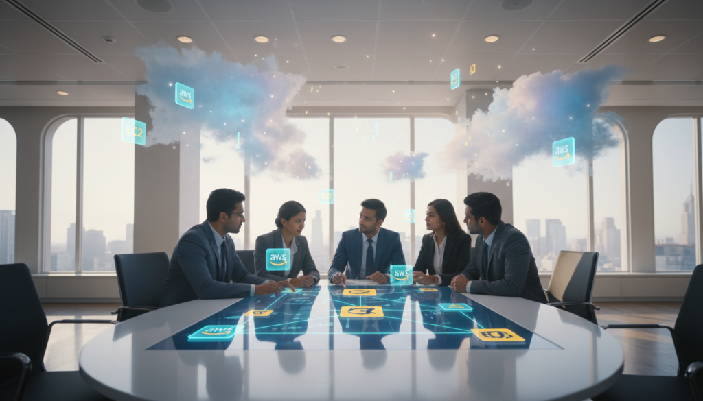 Cloud technology stack with programming frameworks and AWS services Cloud technology stack with programming frameworks and AWS services