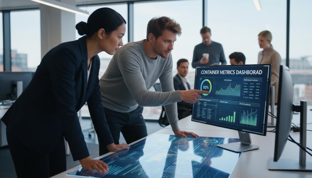 Container metrics dashboard för performance monitoring