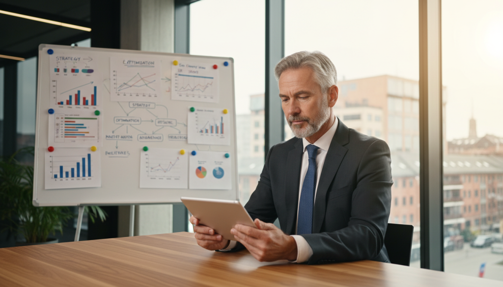 Erfaren konsulent evaluerer forretningsbehov