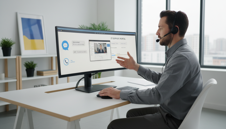 IT-support som fungerar: användare får snabb hjälp via portal, chatt och telefon