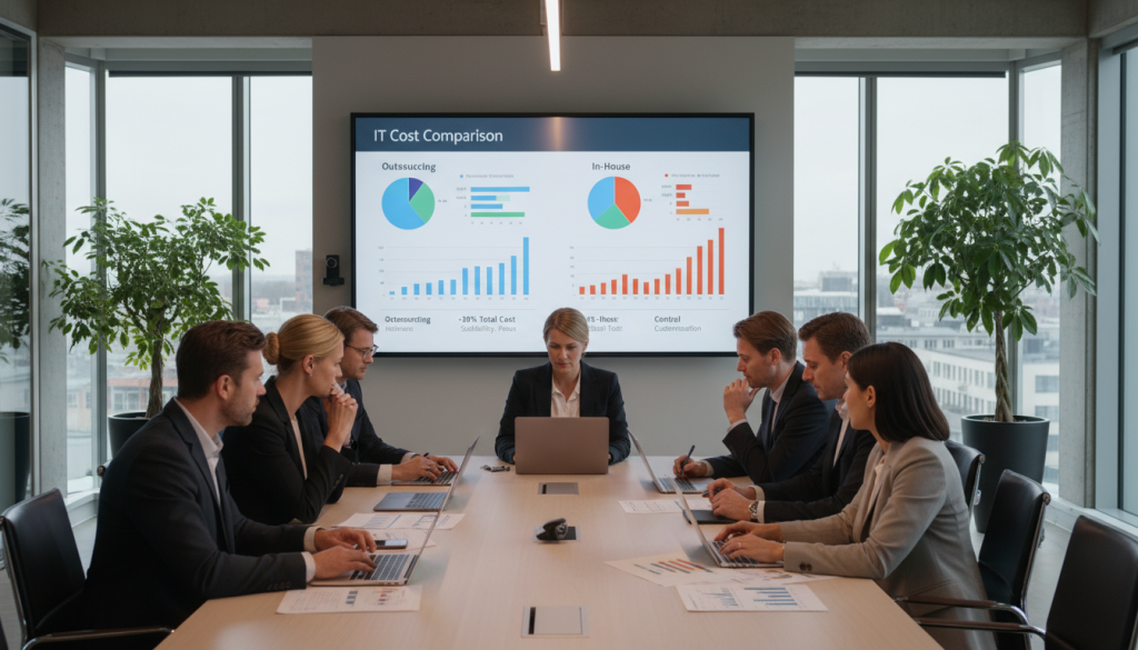 Kostnadsjämförelse IT outsourcing och inhouse lösningar