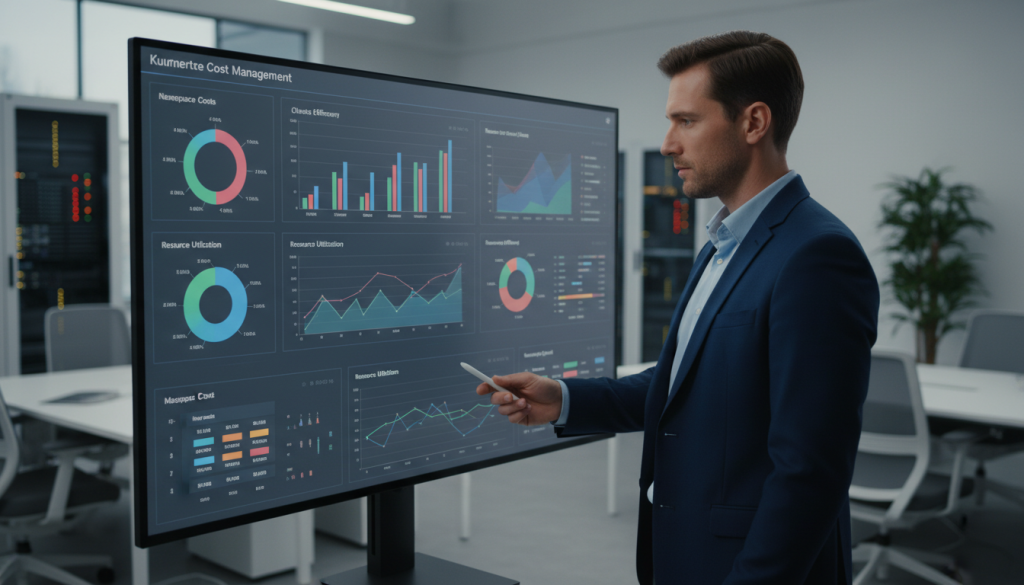 Kubernetes cost management dashboard showing resource allocation Kubernetes cost management dashboard showing resource allocation