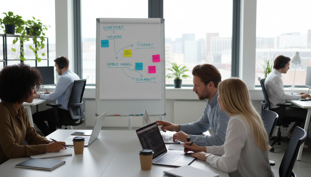 Nearshore programmering och offshore-utveckling outsourcingmodeller