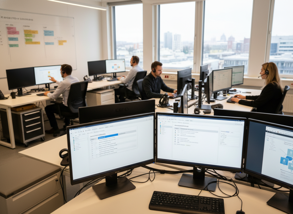 Service Desk och Servicedesk: tydliga fl&ouml;den f&ouml;r incidenter, f&ouml;rfr&aring;gningar och &aring;tkomst