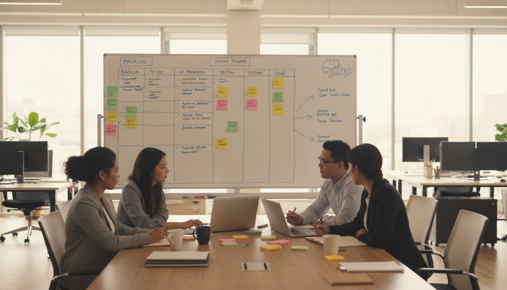 agile development project management workflow